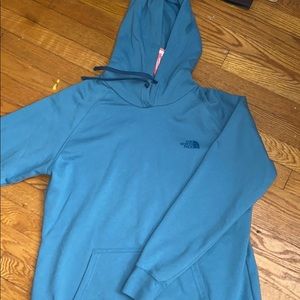 blue north face hoodie